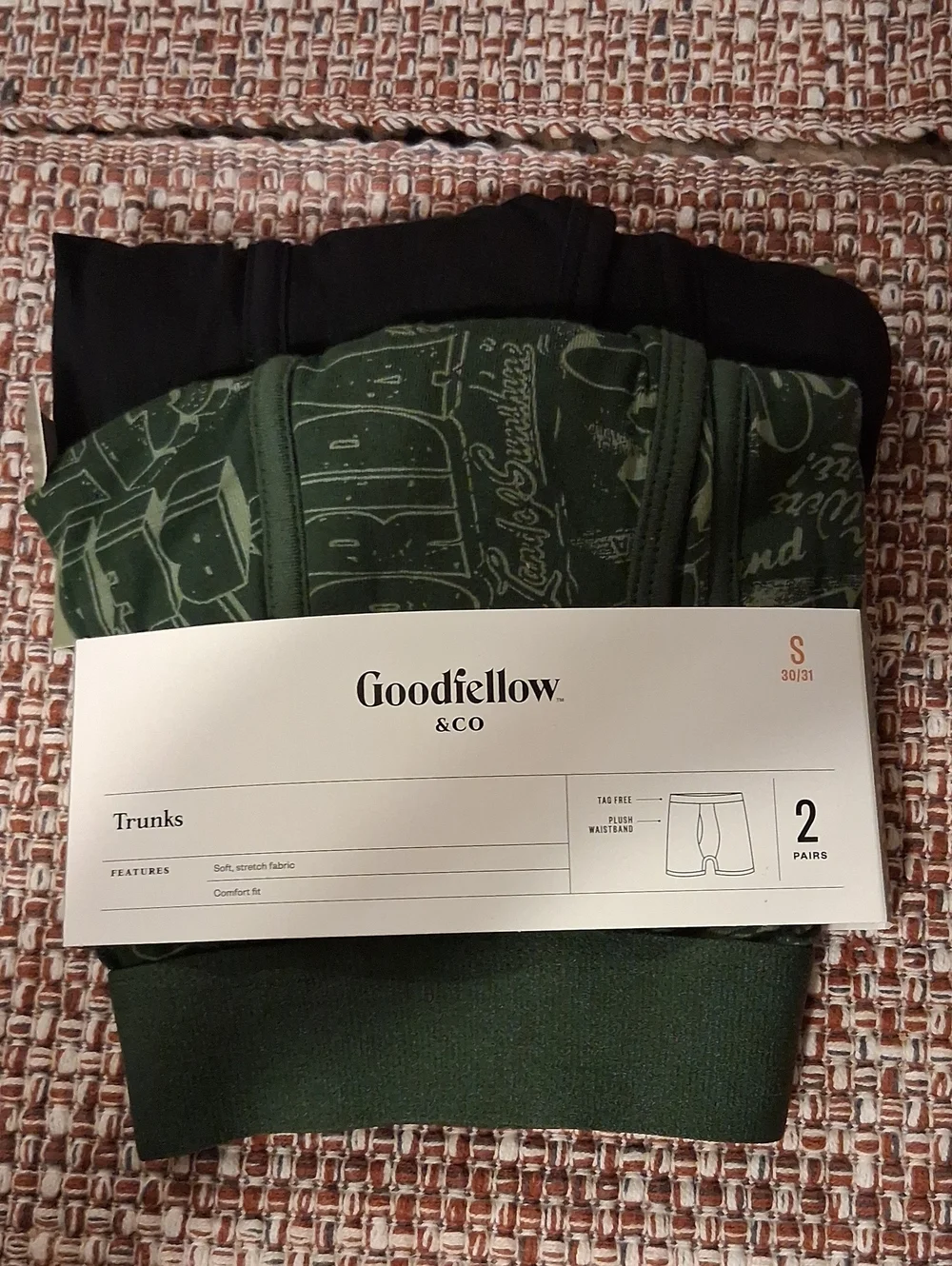 Goodfellow & CO Mens Soft Trunks 2 Pairs Small 30/31 New With Tags